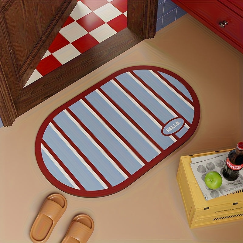 BLUE STRIPED RUG view 4