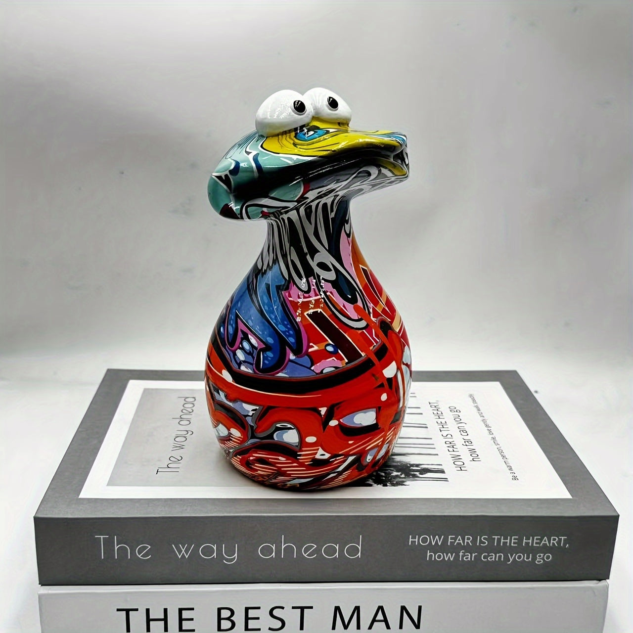 Tnessential Creative Graffiti Colorful Big-mouthed Frog Bottle Home 3D Decor