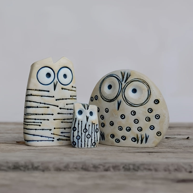 Tnessential Owl Gift Animal Statues Fun Owl Decorations Bird Art 3D Decor