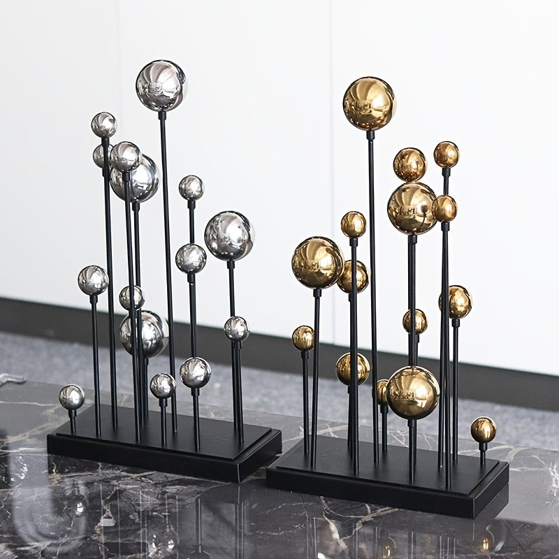 Tnessential Modern Minimalist Abstract Metal Balloon Cluster Art 3D Decor