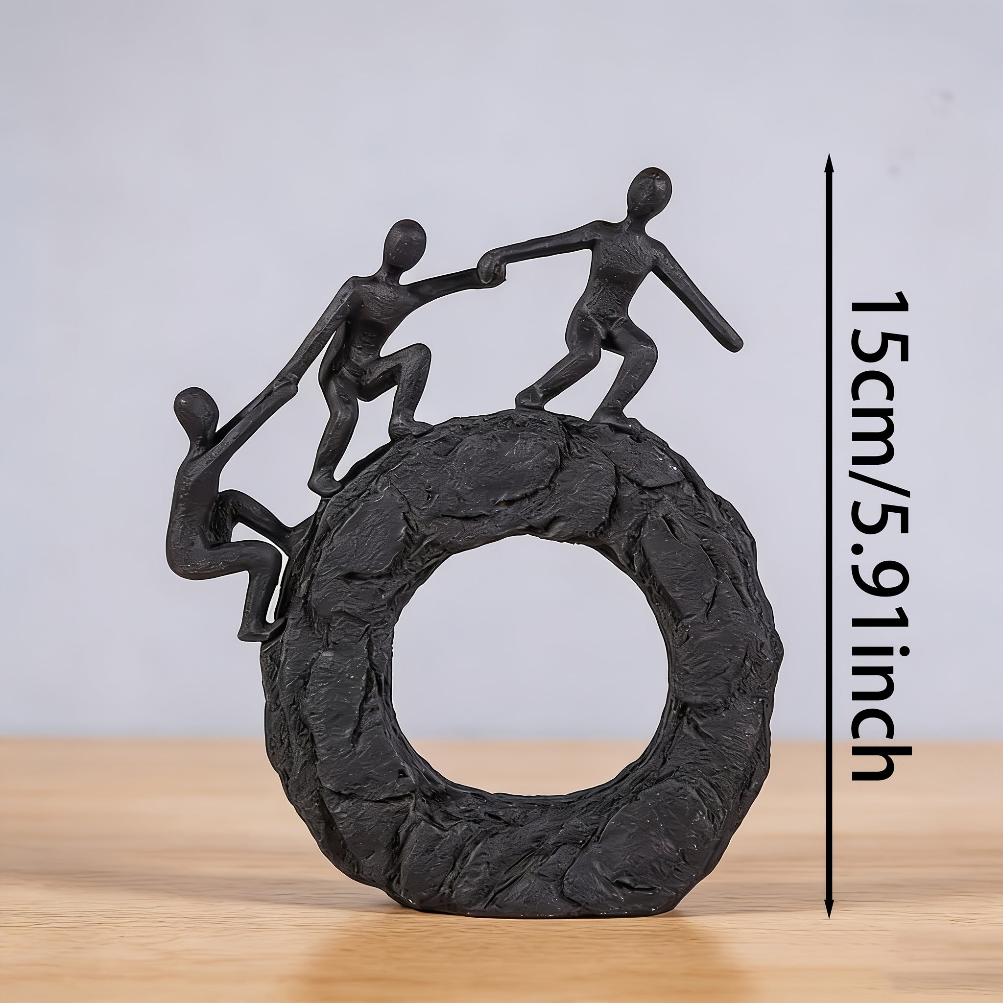 Tnessential Black Abstract Portrait Statue 3D Decor