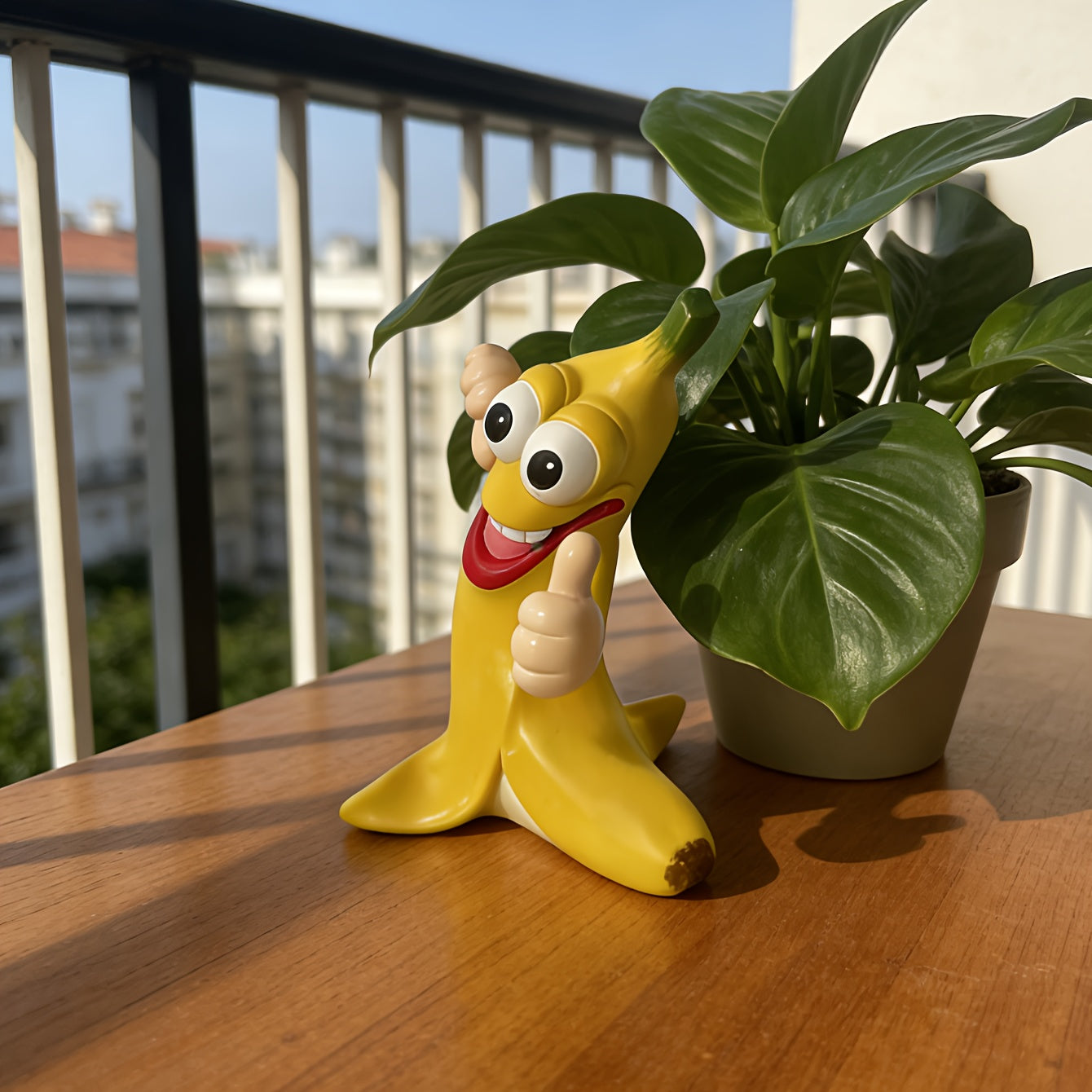 Tnessential Quirky Banana Figurine Made of Resin 3D Decor