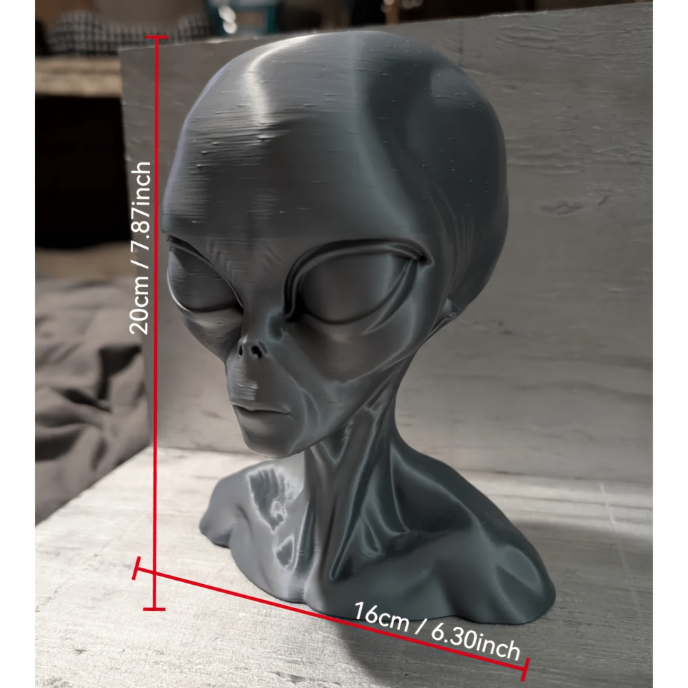 Tnessential Alien Bust Sculpture Statue 3D Decor