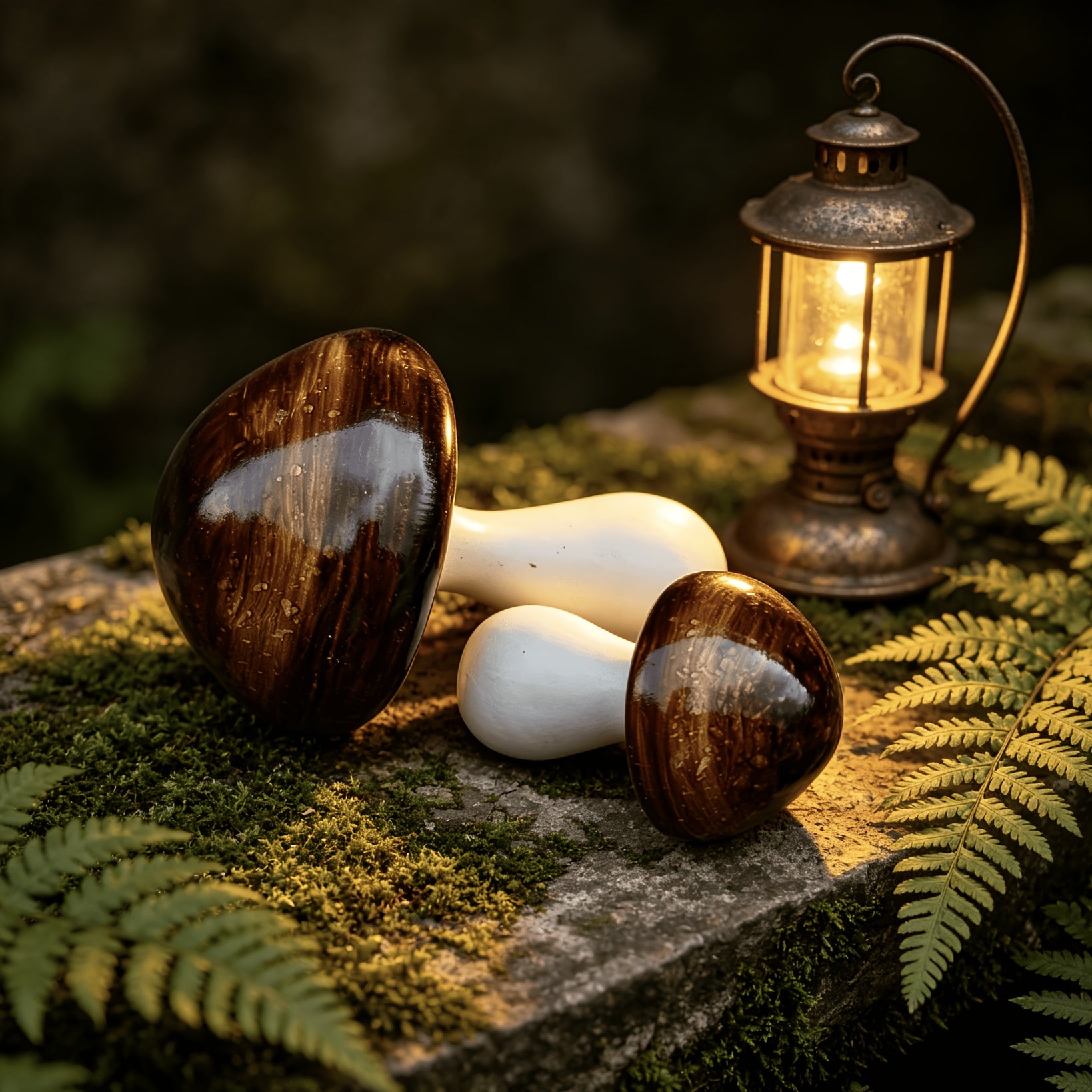 Tnessential Artificial Mushroom Resin Ornaments: Unique & Cute Design 3D Decor