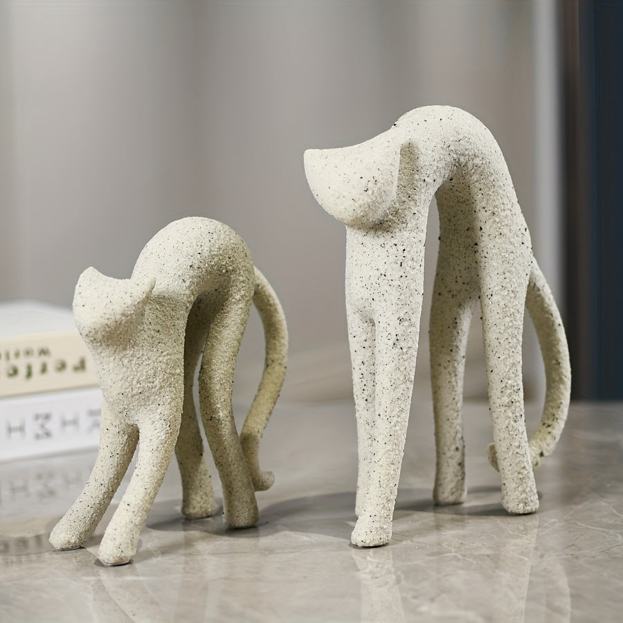 Tnessential Abstract Cat Figurines 3D Decor