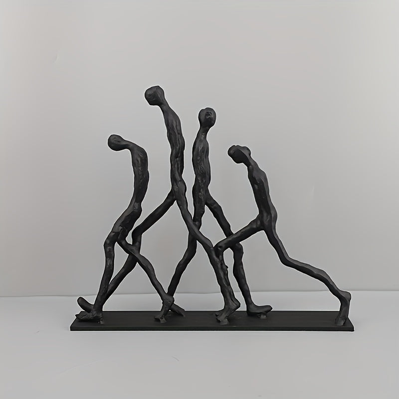 Tnessential Metal Abstract Humanoid Sculpture Art Piece 3D Decor