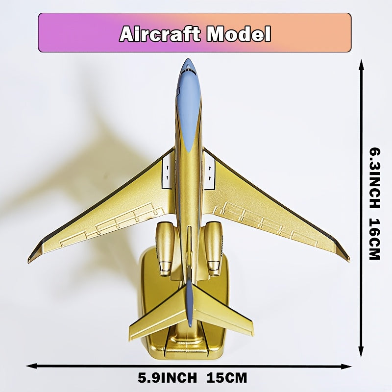 Tnessential 3-inch Golden Airplane Model (TWL Paint Style) 3D Decor