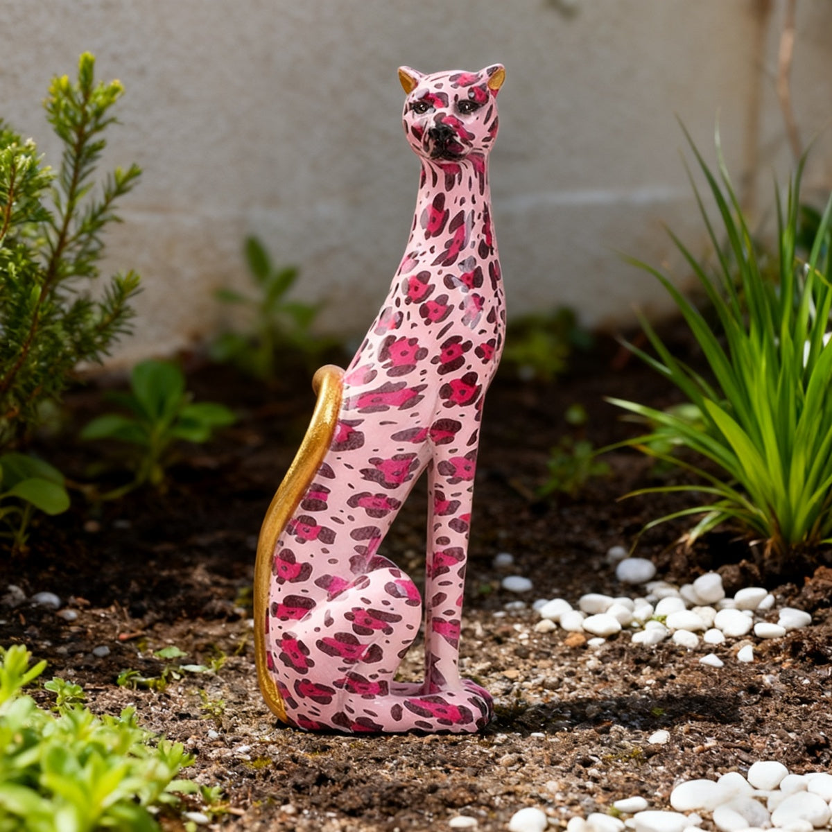 Tnessential Resin Leopard Statue Ornament 3D Decor