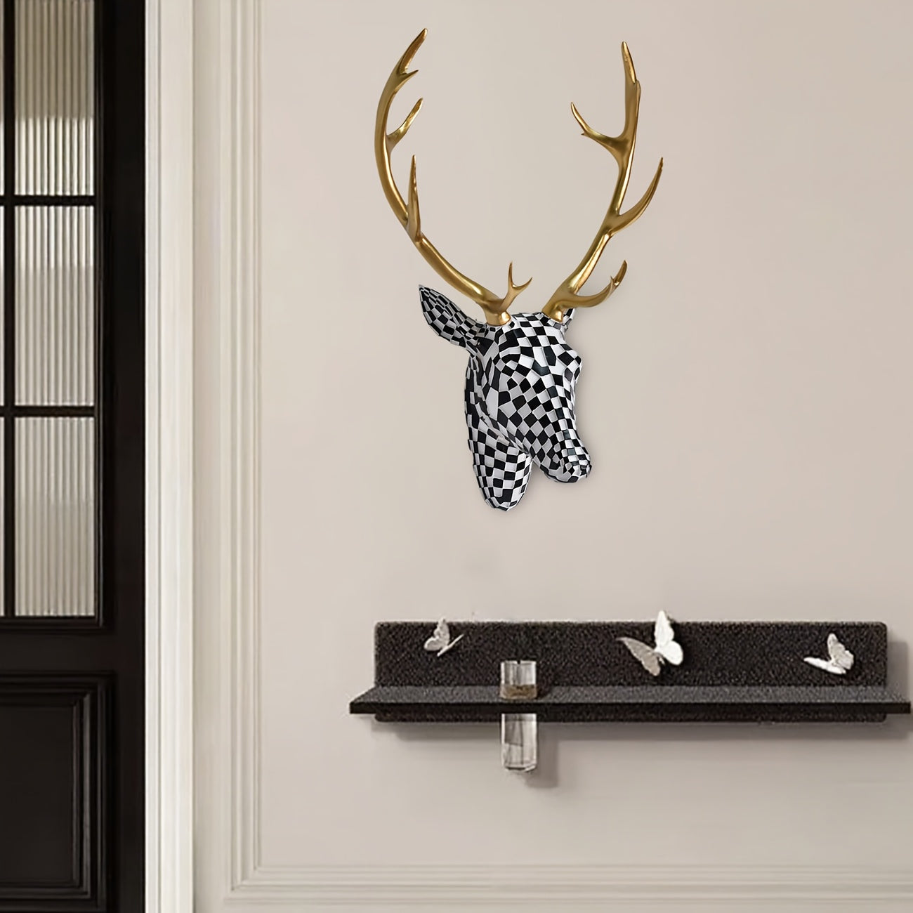 Tnessential Modern Mosaic Deer Head Wall Art 3D Decor