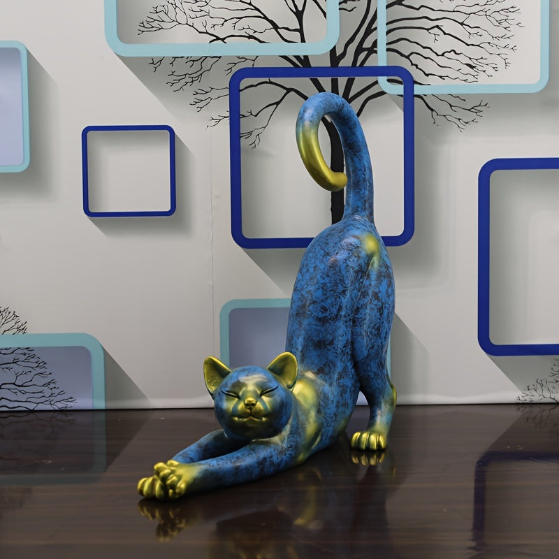 Tnessential Chic Modern Abstract Cat Figurine 3D Decor