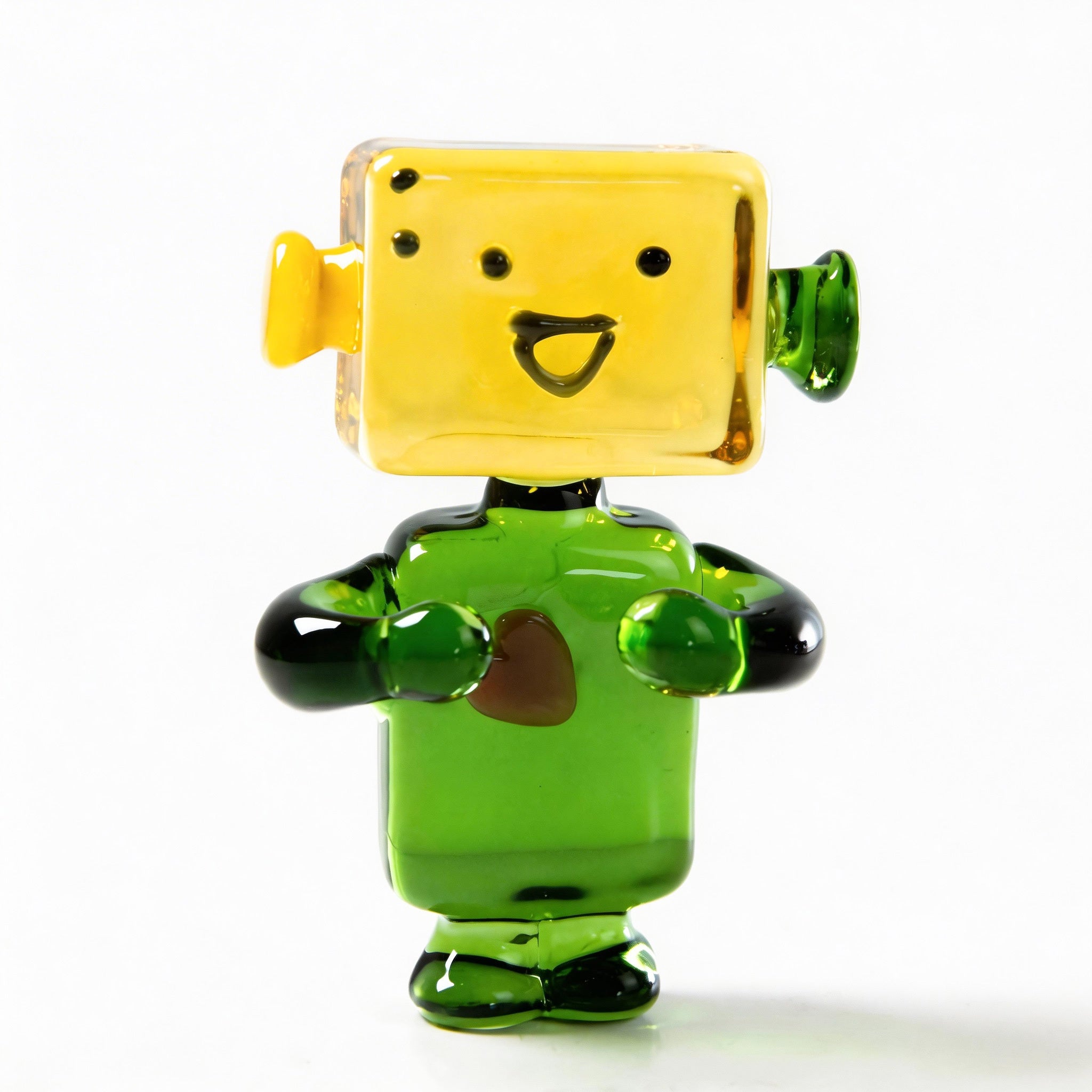 Tnessential KANGMING Hand-blown Glass Robot Collectible Ornament 3D Decor