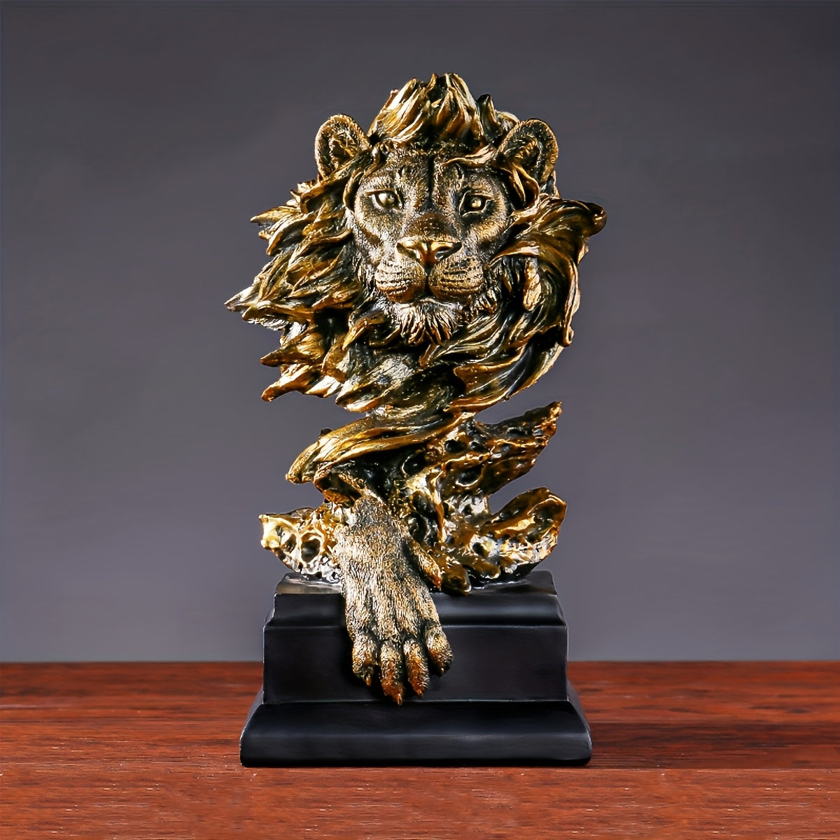Tnessential Majestic Eagle Head Statue & Lion Head Statue 3D Decor