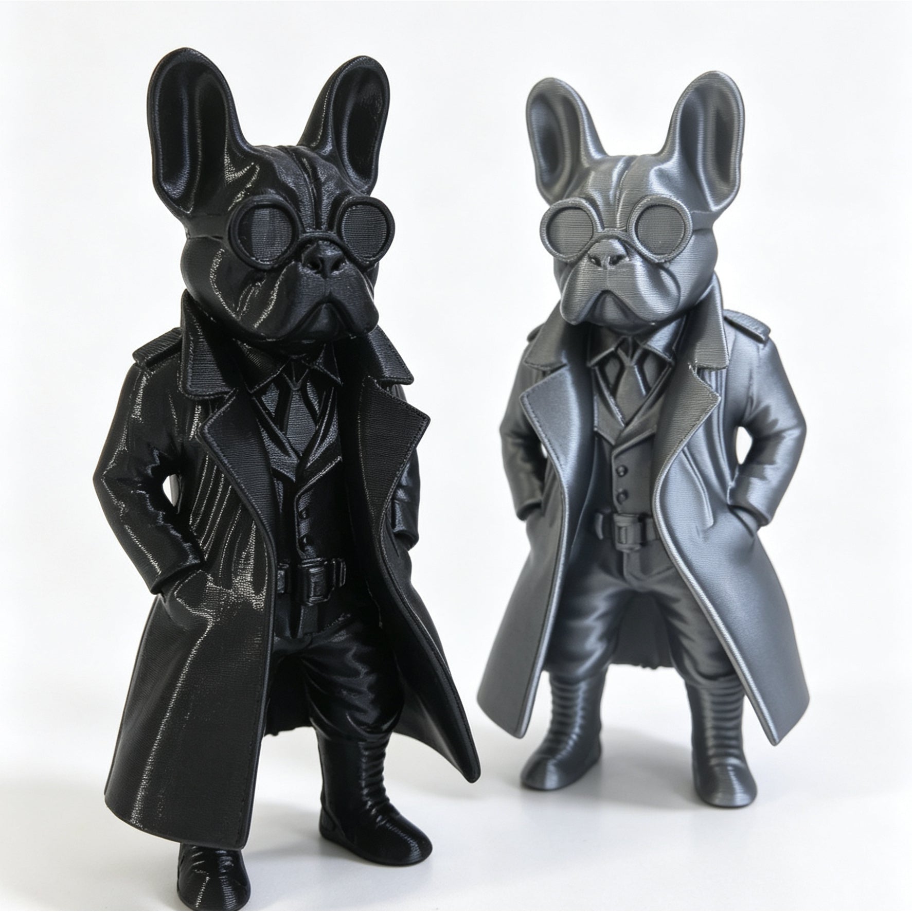 Tnessential Printed French Bulldog Figurines 3D Decor