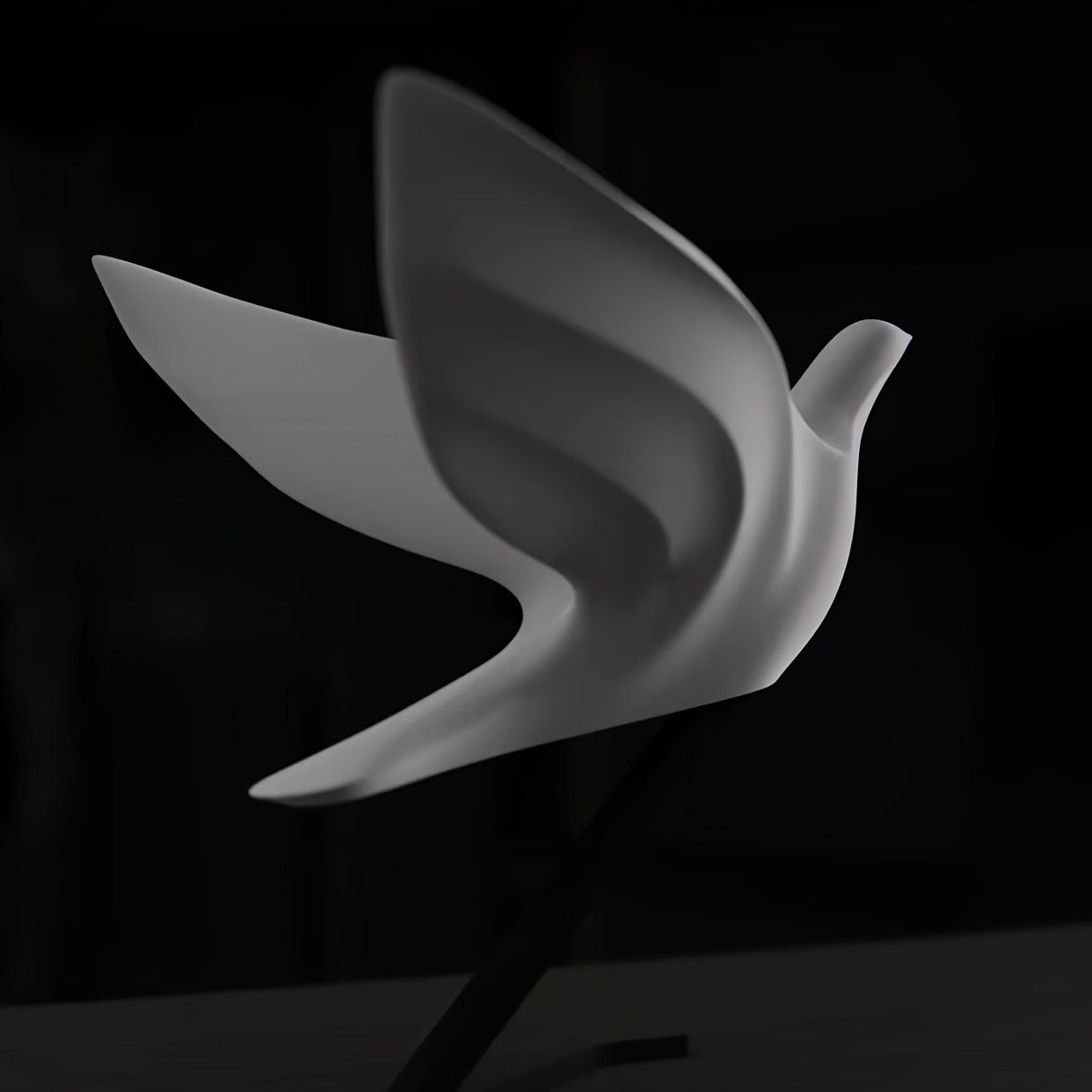 Tnessential D-printed Flying Dove Statue 3D Decor