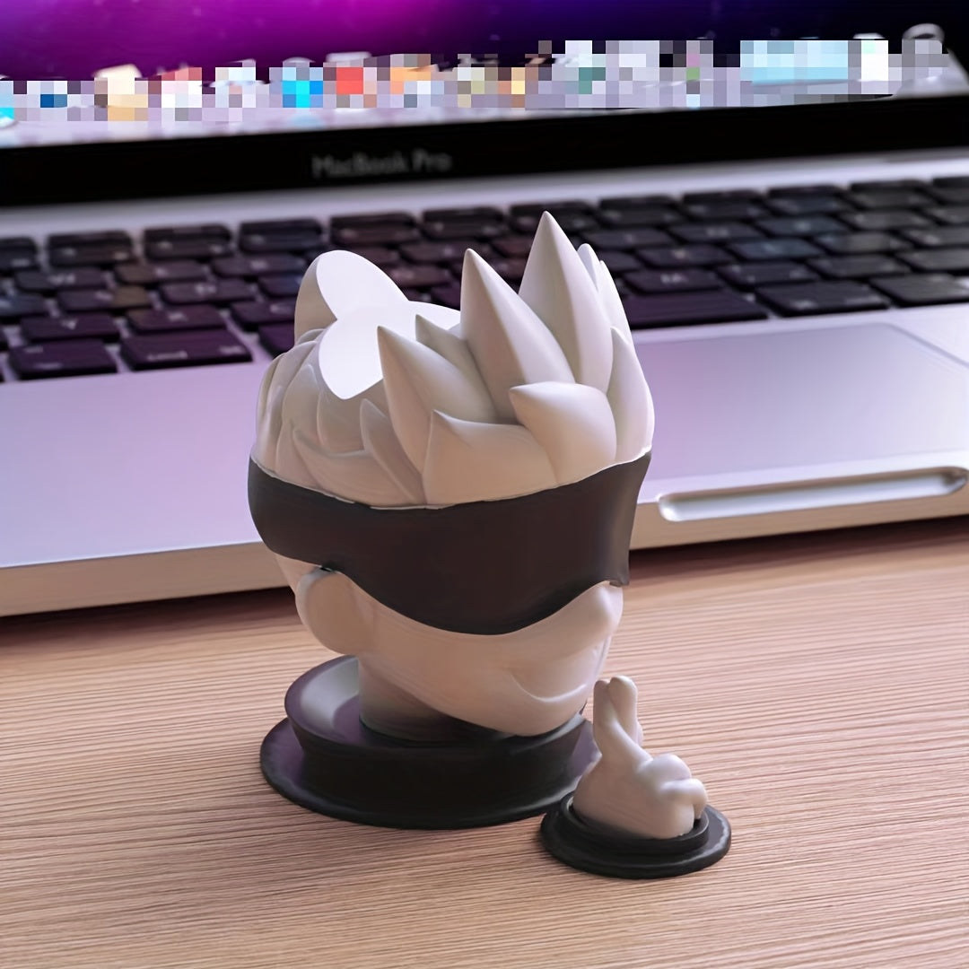 Tnessential U002fset Blindfolded Big Head Statue Game Controller Stand 3D Decor