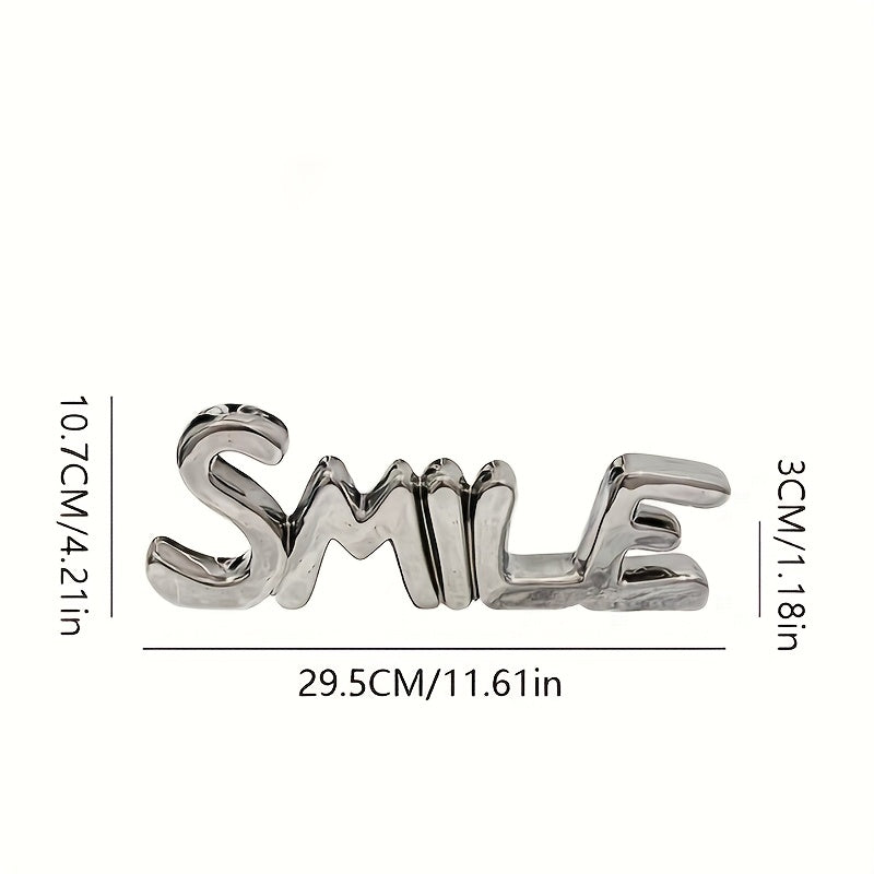Tnessential Ins-style Light Luxury Design Smiling Ceramic Decorative 3D Decor
