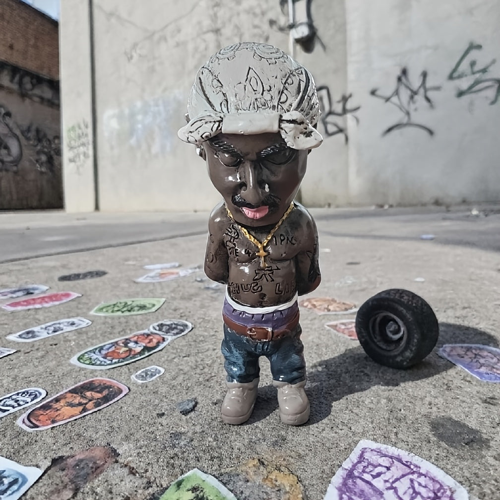 Tnessential New and Old Culture Rapper Street Art Black Rap Star Resin 3D Decor