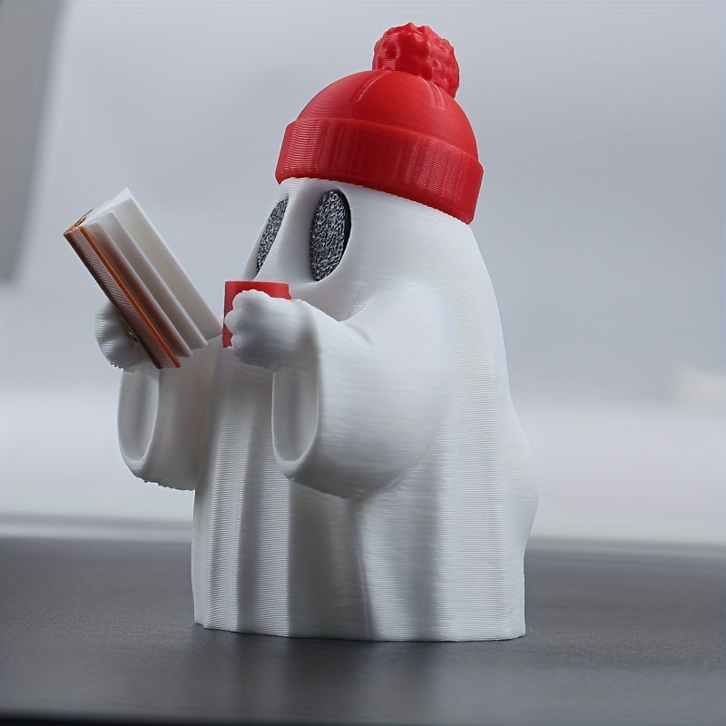 Tnessential Cute Ghost Reader Figurine Collectible Figurines Ornaments 3D Decor