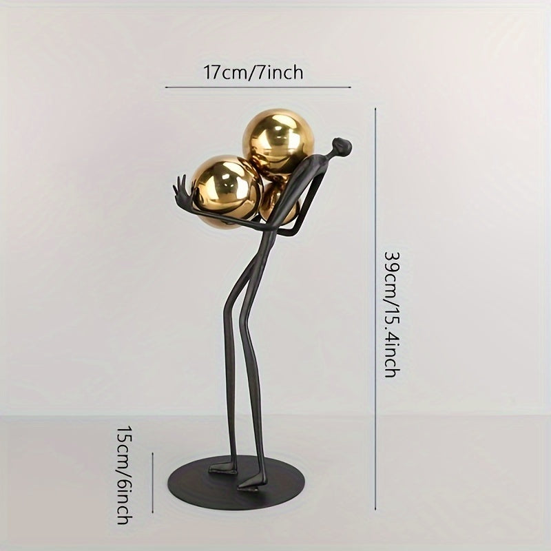 Tnessential Modern Metal Ball Holder Sculpture 3D Decor