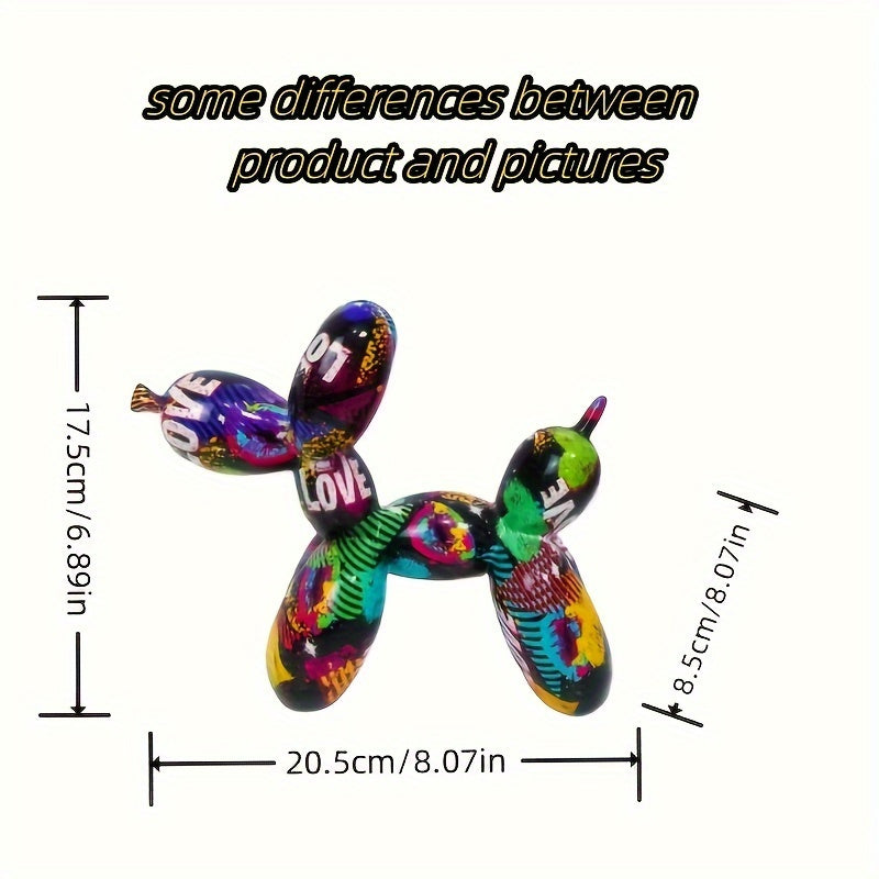 Tnessential LOVE Hip-hop Balloon Dog Statue 3D Decor