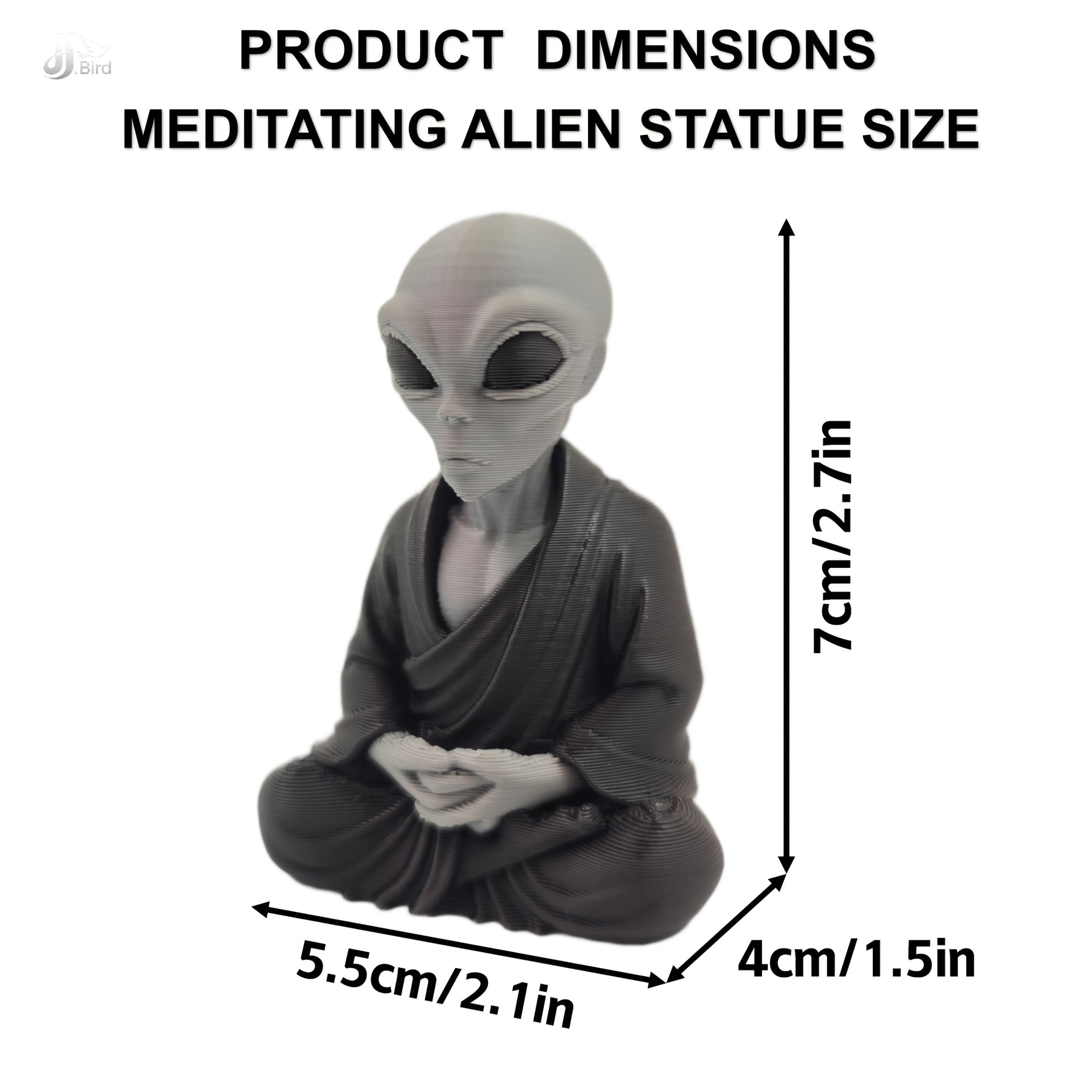 Tnessential Creative Meditating Alien Decorative Ornament 3D Decor