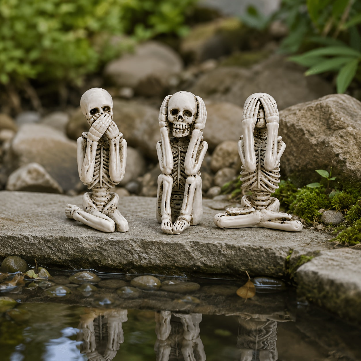 Tnessential S/1set Halloween Ghost Festival 3pcs Set of Unseen 3D Decor