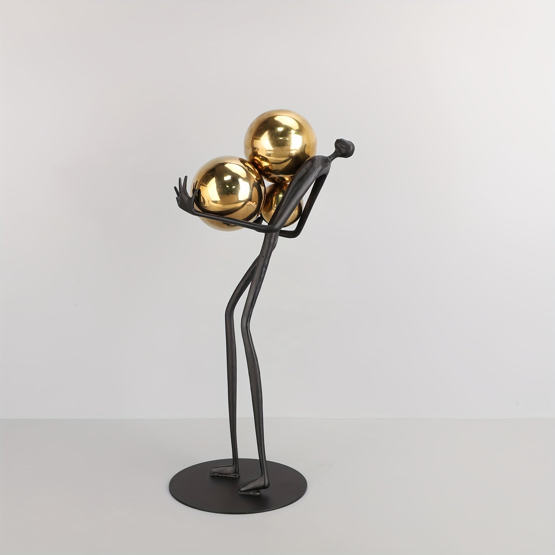 Tnessential Modern Metal Ball Holder Sculpture 3D Decor