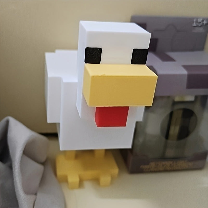 Tnessential Printed Pixel Chicken Statue 3D Decor