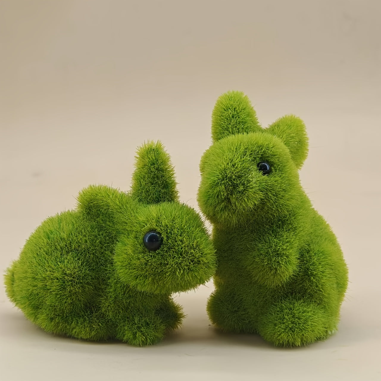 Tnessential Garden Style Decorative Moss Rabbit Figurine 3D Decor