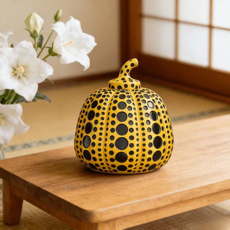 Tnessential Creative Geometric Polka Dot Art Pumpkin Ornament 3D Decor