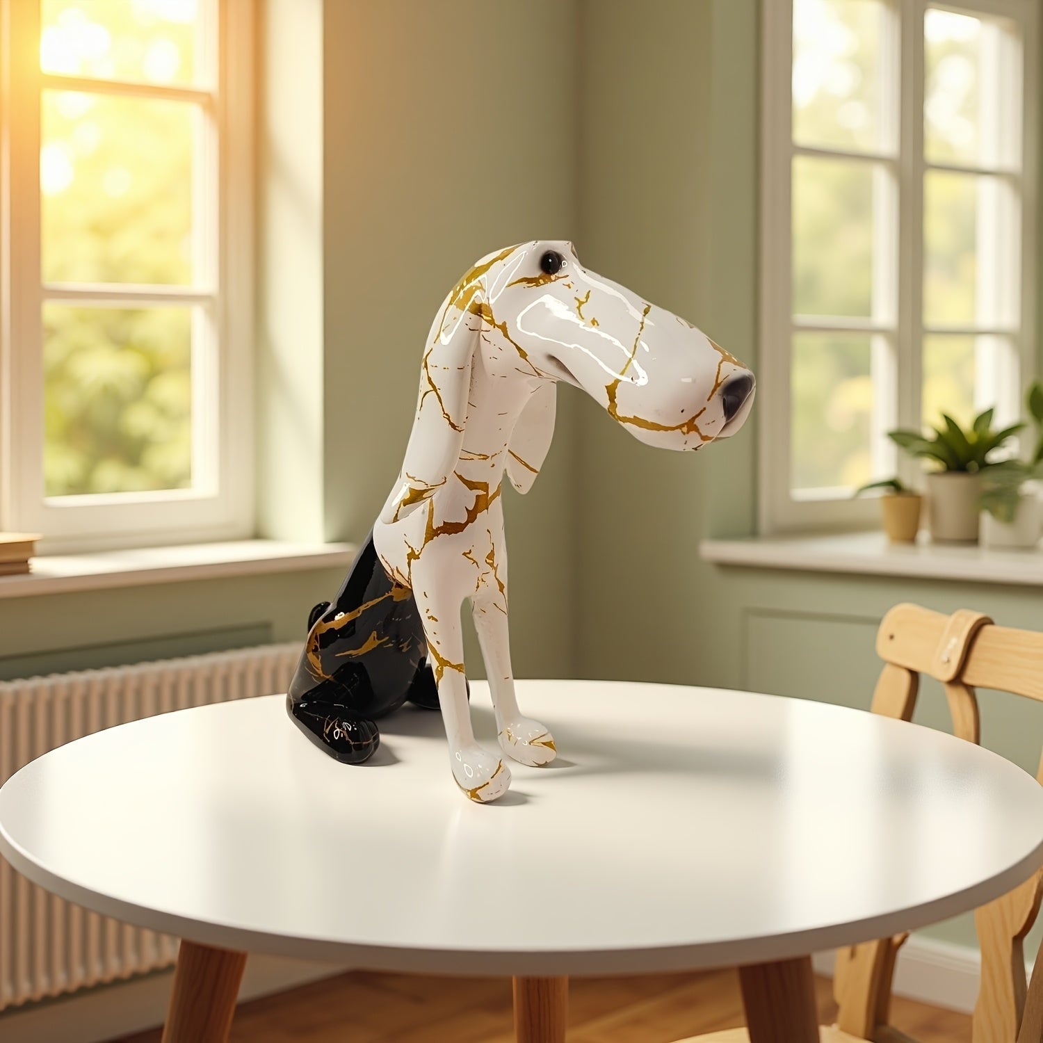 Tnessential Creative White Big-mouthed Dachshund 3D Decor
