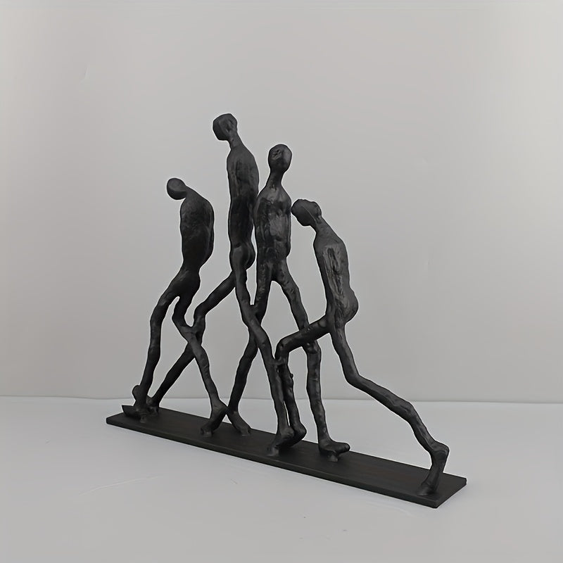 Tnessential Metal Abstract Humanoid Sculpture Art Piece 3D Decor