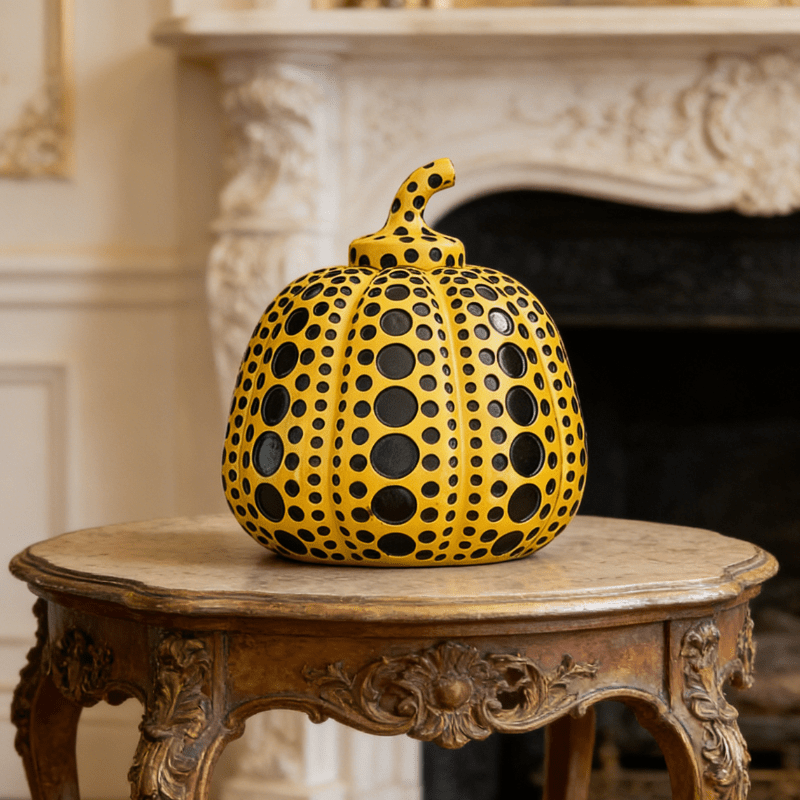 Tnessential Creative Geometric Polka Dot Art Pumpkin Ornament 3D Decor