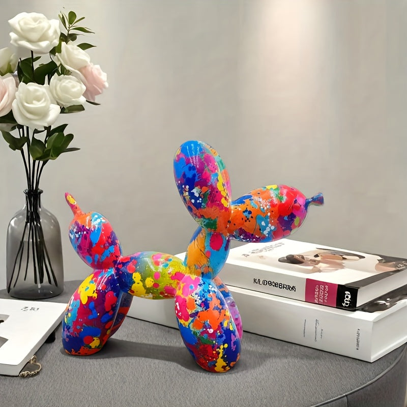Tnessential Collectible Figurines 1pc Colorful Balloon Dog Sculpture 3D Decor