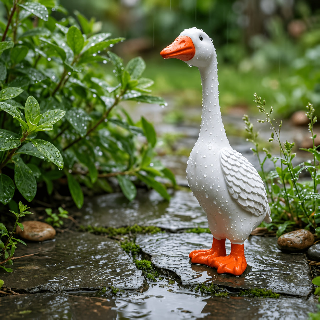 Tnessential Outdoor Goose Garden Statue 3D Decor