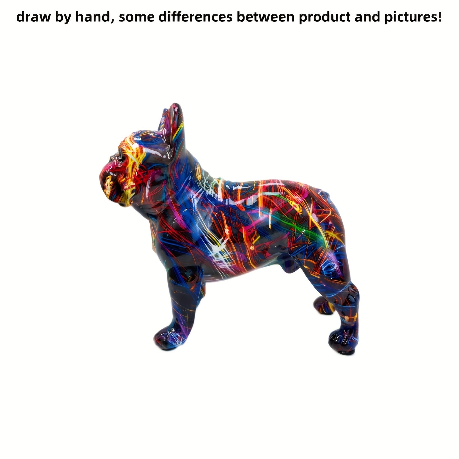 Tnessential Creative French Bulldog Resin Sculpture 3D Decor