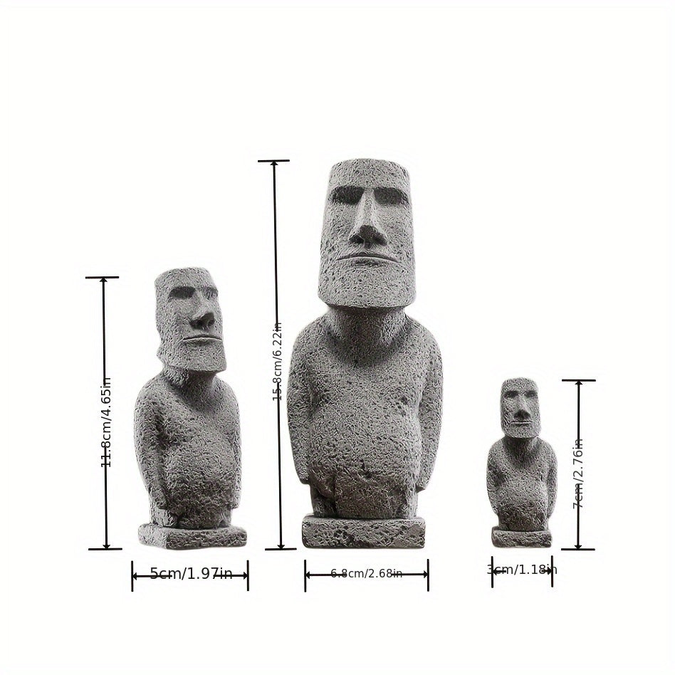 Tnessential Easter Island Moai Statues 3D Decor
