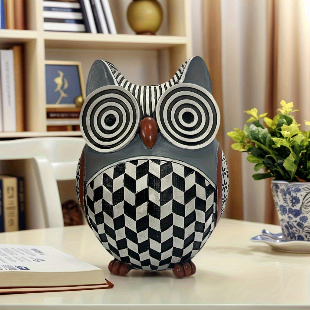Tnessential Modern Minimalist Owl Animal Statue Ornament 3D Decor