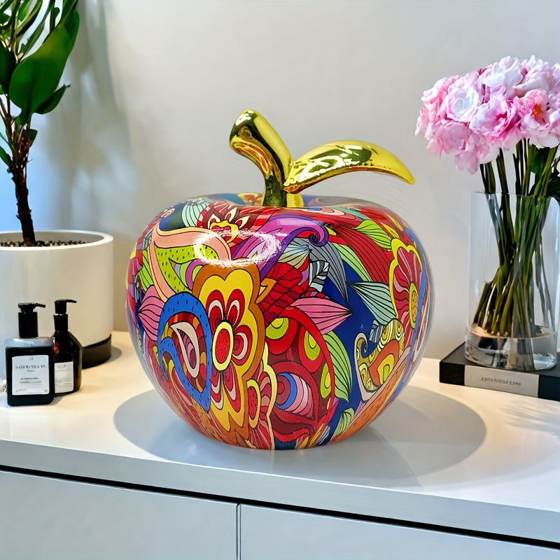Tnessential Modern Resin Fruit Sculpture in the Shape of an Apple 3D Decor