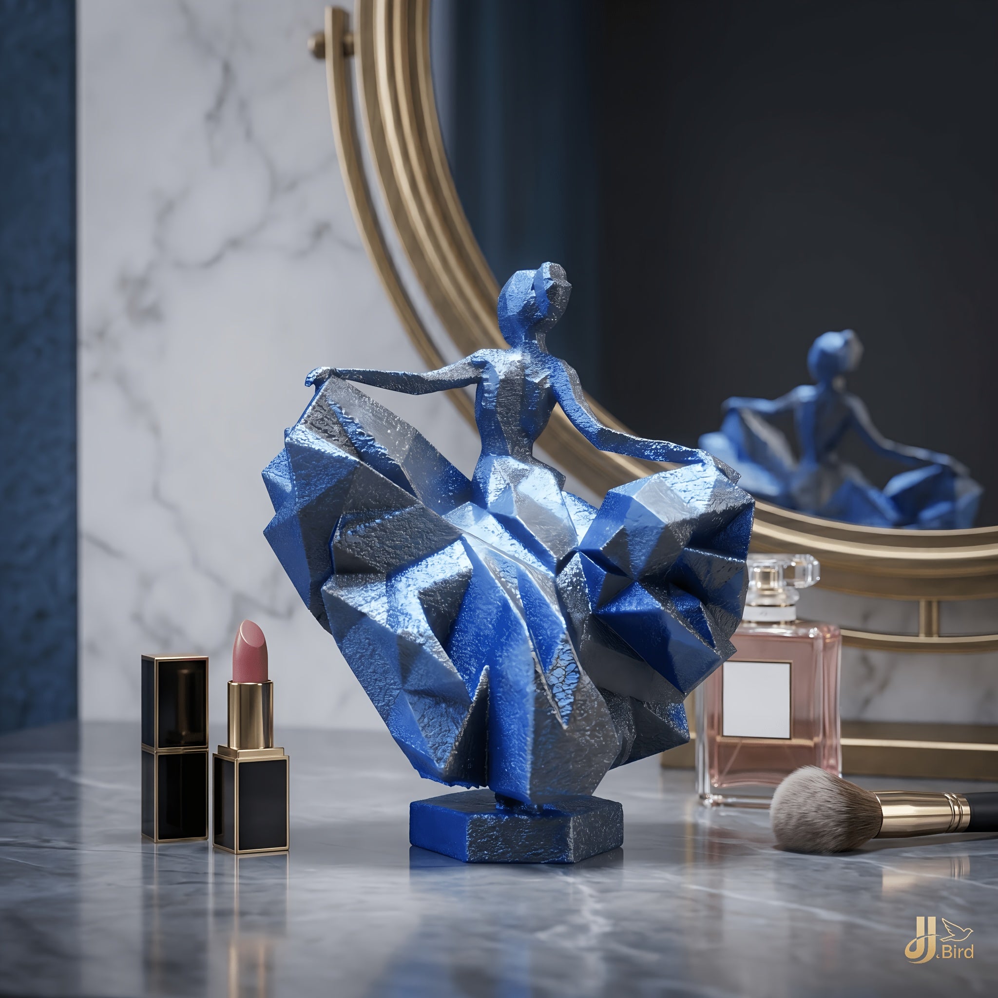 Tnessential J BIRD Low Poly Ballerina Statue 3D Decor