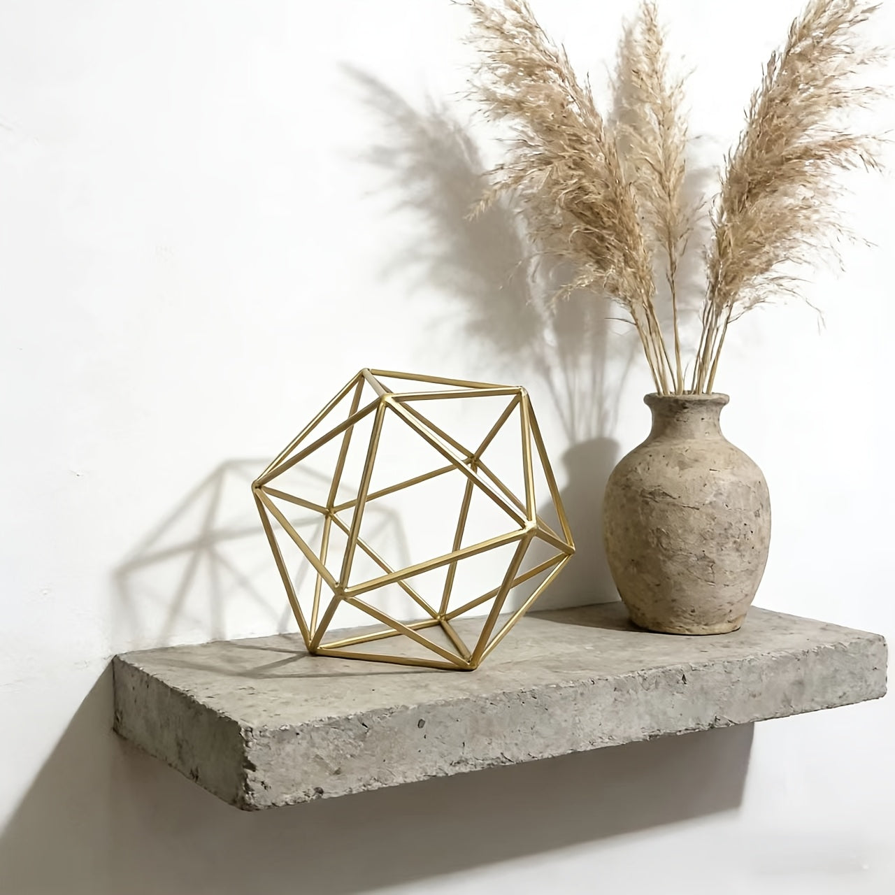 Tnessential Golden Geometric Sphere 3D Decor