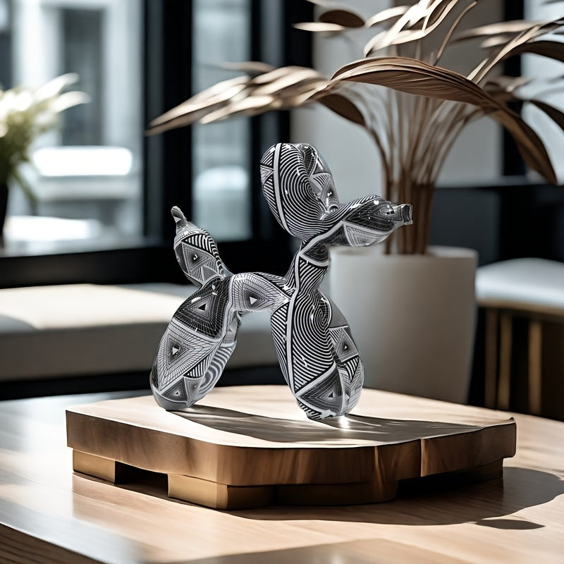 Tnessential Elegant Nordic Style Resin Balloon Dog Decoration 3D Decor