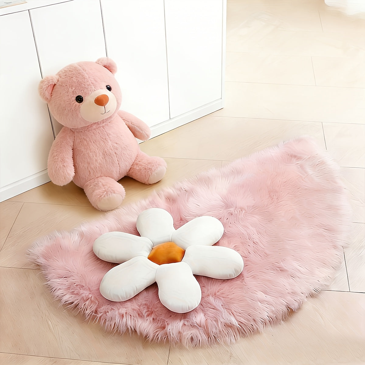 PINK SEMI CIRCLE RUG view 2
