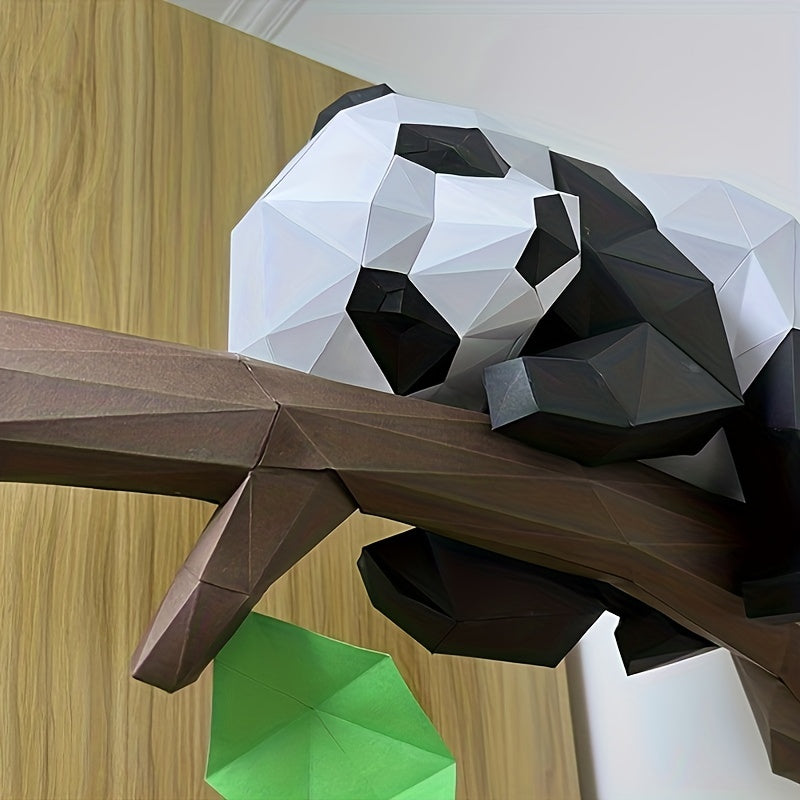 Tnessential Cm Papercraft Panda on the Tree Paper Model 3D Decor