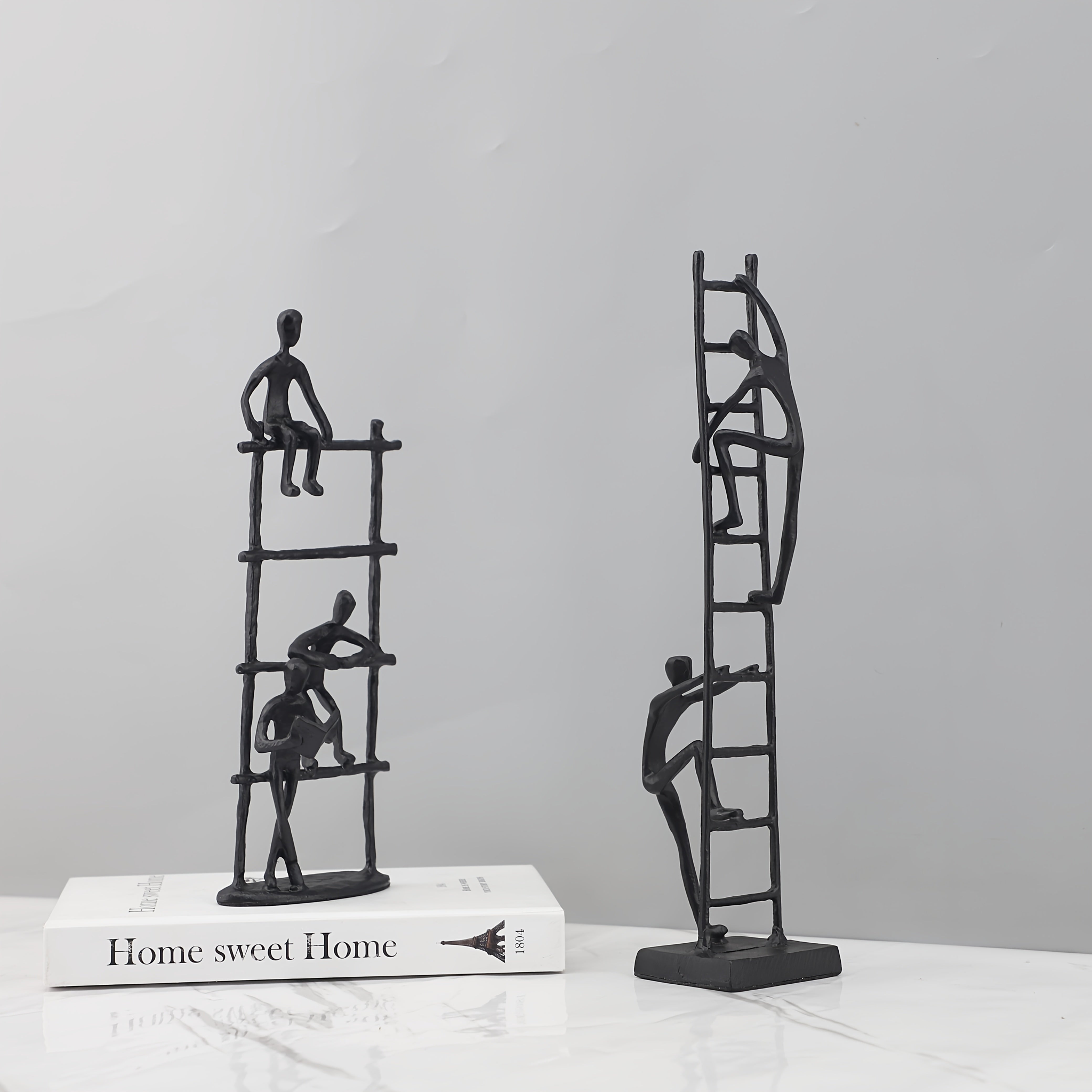 Tnessential Metal Abstract Human Figure Sculpture Art 3D Decor
