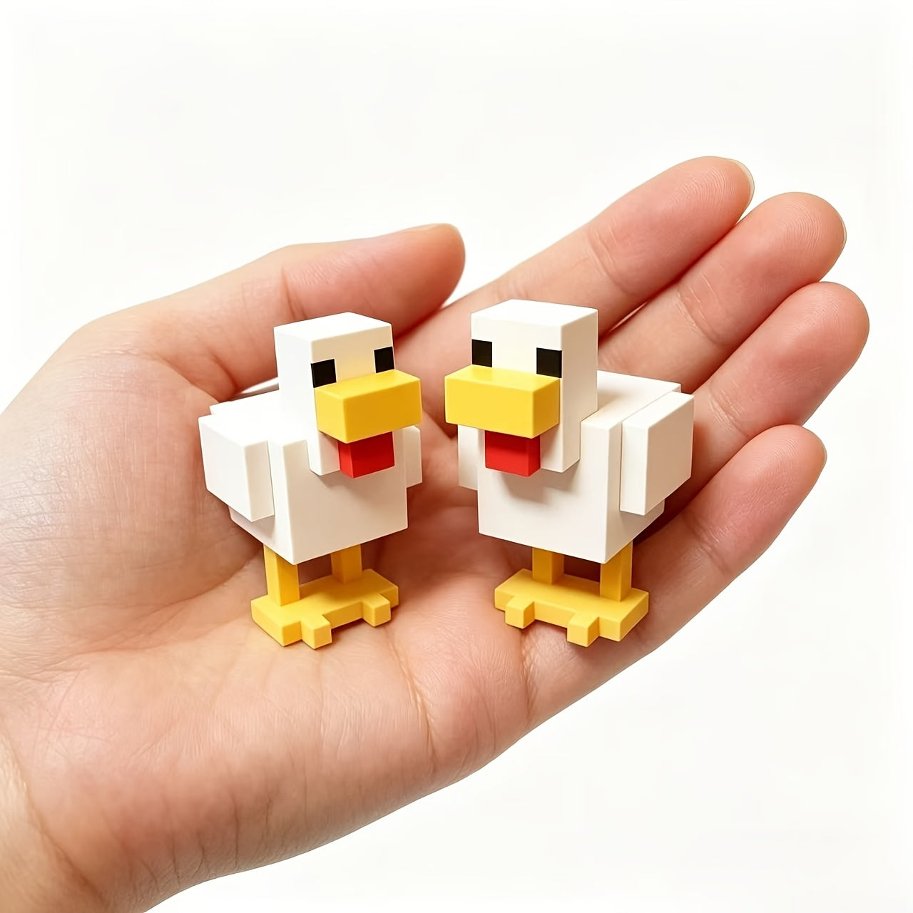 Tnessential Printed Pixel Chicken Statue 3D Decor