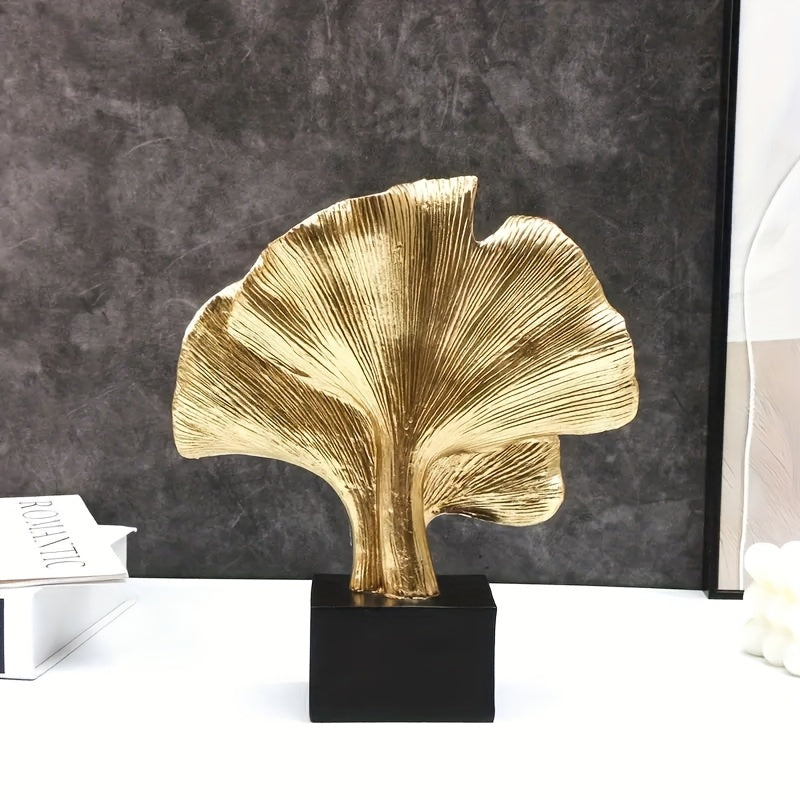 Tnessential Creative Resin Ginkgo Leaf Sculpture 3D Decor