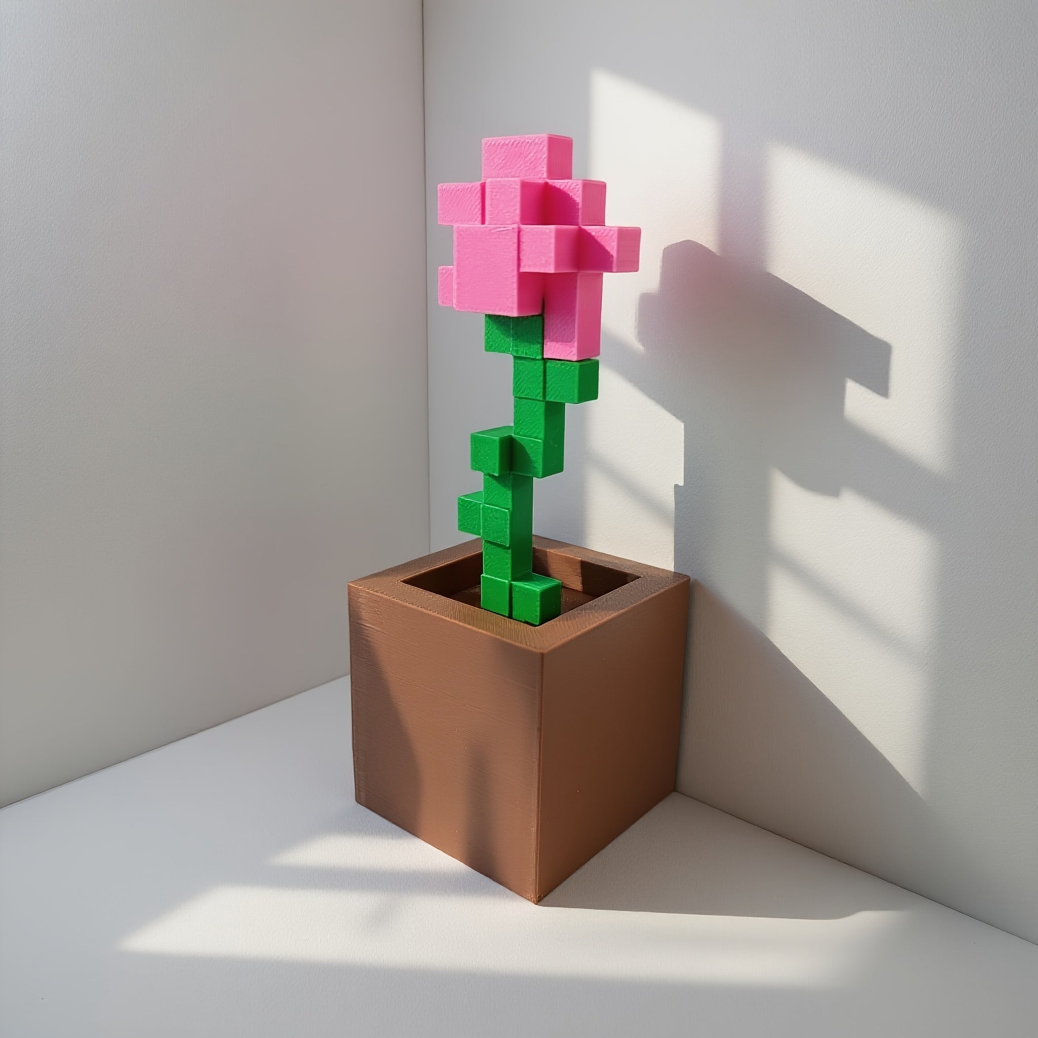 Tnessential Modular Assembly Rose Plant Pot PETG Material Non-fading 3D Decor