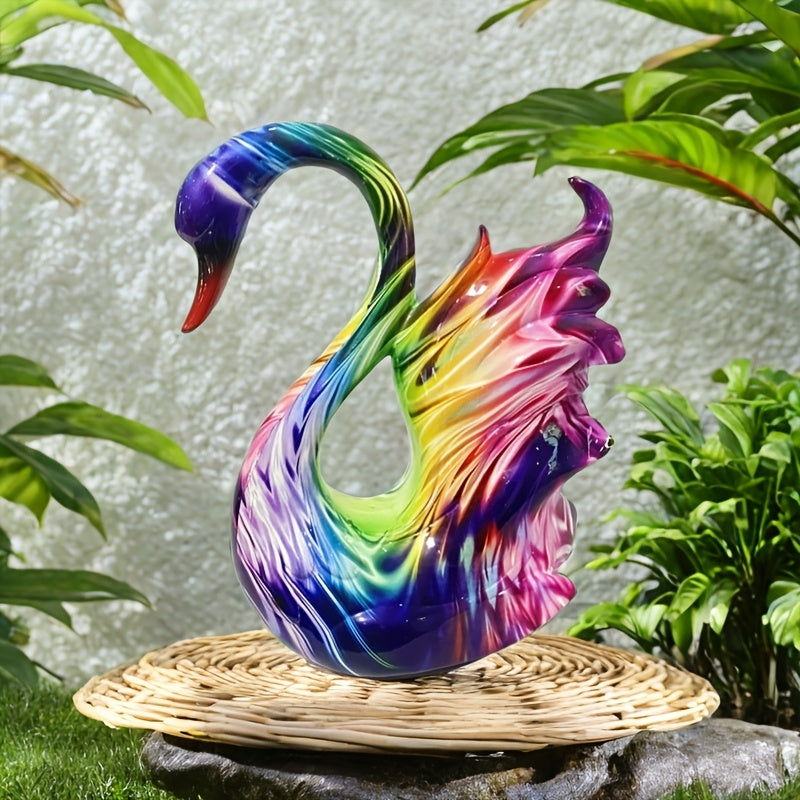 Tnessential Elegant Resin Swan Figurine 3D Decor