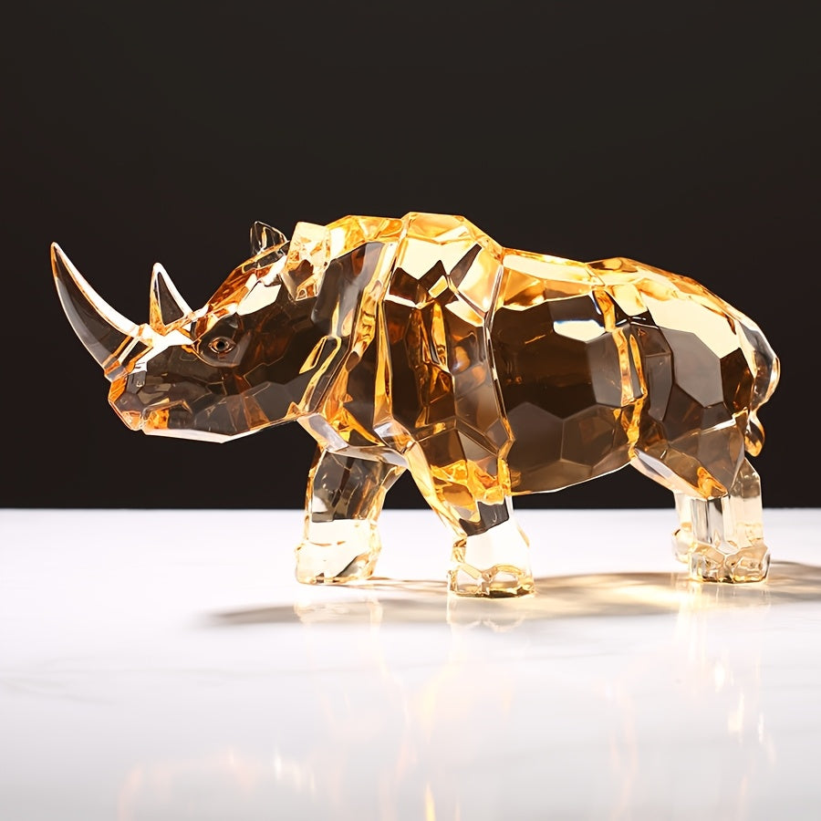 Tnessential Transparent Resin Feng Shui Galloping Horse 3D Decor